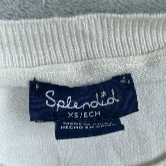 Splendid Womens Oversized Knit Top XS Ivory Viscose Blend New d0362 - Picture 3 of 8